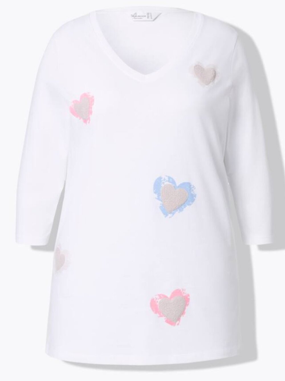 NWOT A-line colorful 3D heart T-shirt - Picture 2 of 5